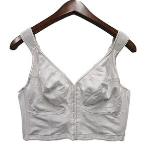 Exquisite Form Womens Fully Longline Posture Bra Sz 44D Wireless White